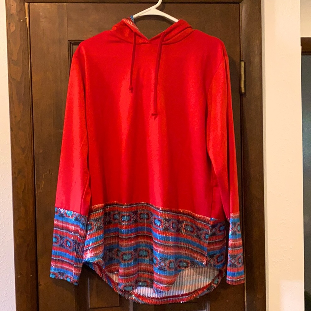 Womens Western Sequin tunic top